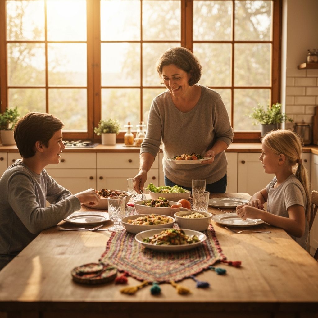 Tradicionális egészséges étkezés, több generáció által élvezet közösen